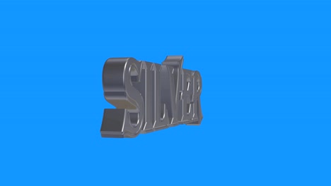 soft-silver-word-spinning-animation-seamless-loop-on-blue-background---new-quality-unique-financial-business-animated-dynamic-motion-video-footage