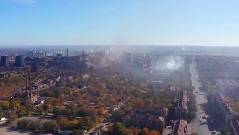 Smog-über-der-Stadt.-Verschmutzung-der-Umwelt.