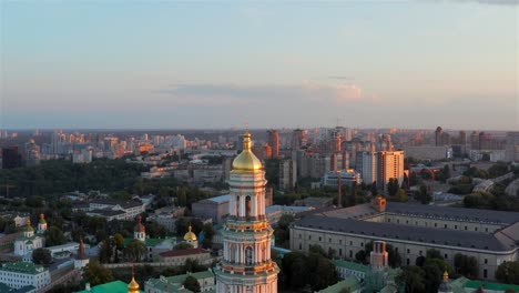 Kiev-Pechersk-Lavra-at-sunset,-Kiev,-Ukraine