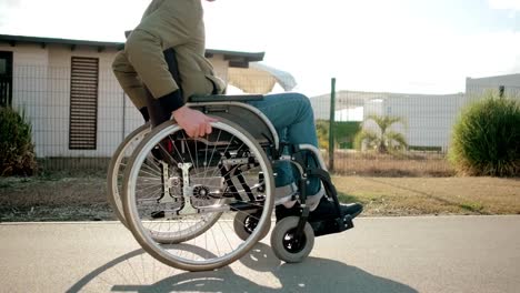 Morning-outing-of-disabled-man-in-wheelchair