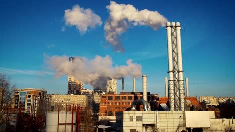 Termal-Power-Plant-Smoke-Near-Residental-Area-Kiev-City