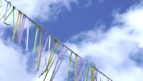 Gentle-breeze-blows-multicolored-ribbons-in-the-wind