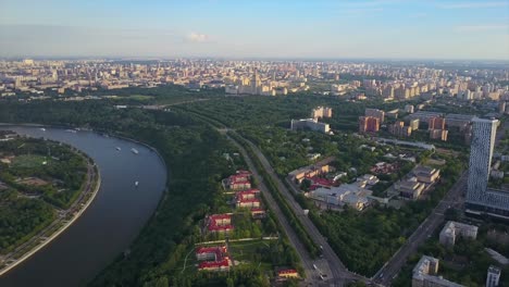 russia-moscow-sunset-light-university-district-sparrow-hills-aerial-panorama-4k