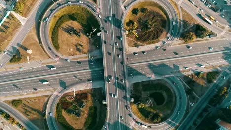 Motor-vehicle-roundabout-from-above