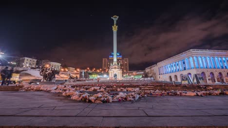 Night-timelapse-of-the-Independence-Square-in-Kiev