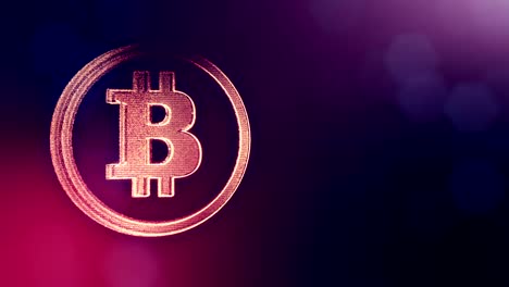 bitcoin-logo-on-a-coin-of-particles.-Financial-background-made-of-glow-particles-as-vitrtual-hologram.-Shiny-3D-loop-animation-with-depth-of-field,-bokeh-and-copy-space.Violet-background-1