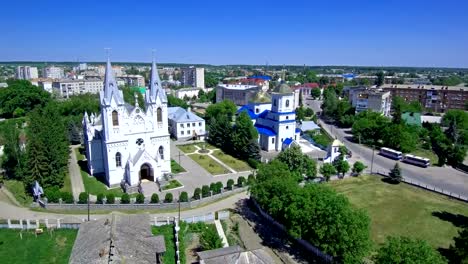 the-concept-of-friendship-of-religions-Orthodox-and-Catholic-churches-stand-nearby-in-the-city