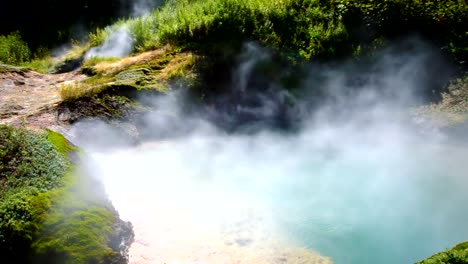 Tal-der-Geysire.-Touristensaison-in-Kamtschatka.-Kronotsky-Naturschutzgebiet.-Das-Sommertheater-Footage-video