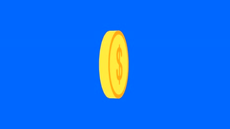 3d-Dollar-coin-rotation-on-blue-screen.Get-reward-concept.Business-object-motion.