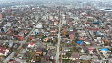 Bird's-eye-view-from-drone-on-the-roofs.-4k-footage-from-drone.