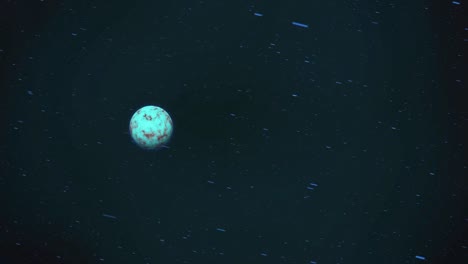 Zooming-past-a-moon-or-cold-planet-in-the-galaxy