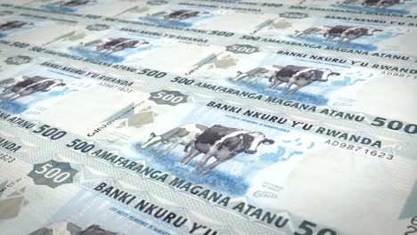 Banknotes-of-five-hundred-Rwandan-francs-of-Rwanda,-cash-money,-loop