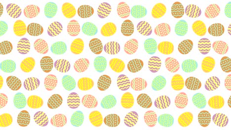 Rolling-Easter-Eggs-loop-animation-4K-on-white-background