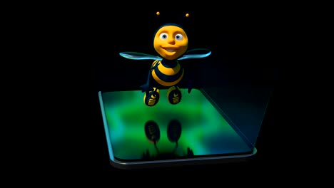 Abeja-divertida---animación-3D