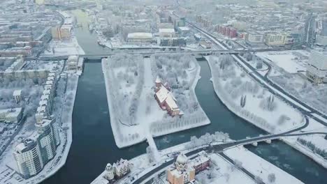 Cityscape-of-Kaliningrad-in-winter