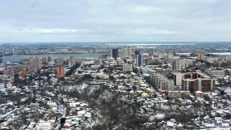 Footage-from-drone-of-central-part-of-big-city.