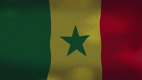 Senegal-Nationalflagge---winken