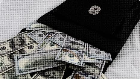 Schwarze-Tasche-im-Inneren-haben-eine-große-Menge-von-100-US-Dollar-Dollar,