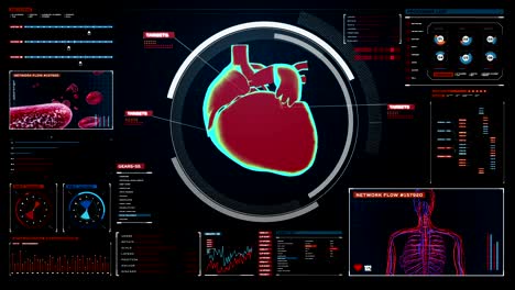 Corazón-de-escaneo.-Sistema-cardiovascular-humano.-tecnología-médica.