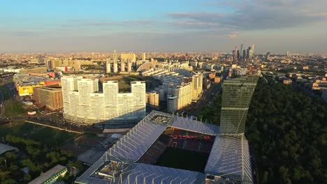 Antena-Moscú-distrito-edificios-y-casas-paisaje-urbano