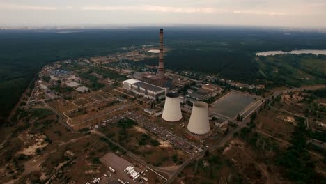 Old-thermal-power-station-creating-pollution-aerial