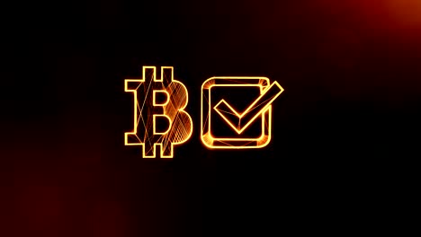 Logo-bitcoin-y-garrapata-en-la-caja.-Fondo-financiero-hecho-de-partículas-de-brillo-como-holograma-vitrtual.-Animación-loop-3D-brillante-con-la-profundidad-de-campo,-bokeh-y-copia.-Fondo-oscuro-1.