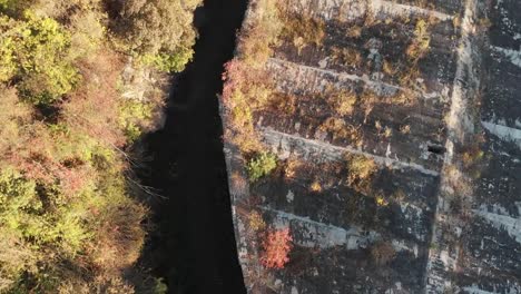 Flight-Over-the-Roof-of-the-Old-Fortress,-Second-World-War