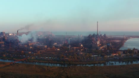 Metallurgical-plant-on-the-seashore.