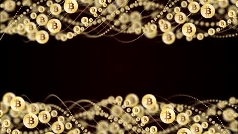 BITCOIN-Coins-animación,-Fondo,-renderizado,-Loop