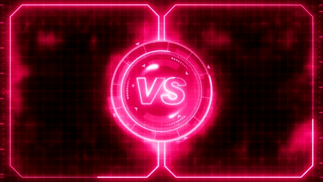 Futuristic-sports-game-loop-animation.-Versus-fight-background.-Radar-neon-digital-display.-X-target-mark.-Game-control-interface-element.-Battle-fight-sports-competition.