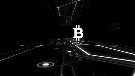 A-cryptocurrency-bitcoin-hologram-hovering-in-a-computer-circuit-tunnel.