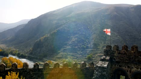 view-from-the-bastion,-moat-and-main-outer-wall-at-the-front-of-a-large-ancient-castle