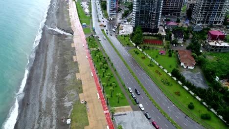 Aerial-view-of-Batumi-at-rainy-day-FullHD-shot