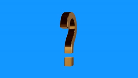 soft-gold-question-sign-spinning-animation-seamless-loop-on-blue-background---new-quality-unique-financial-business-animated-dynamic-motion-video-footage