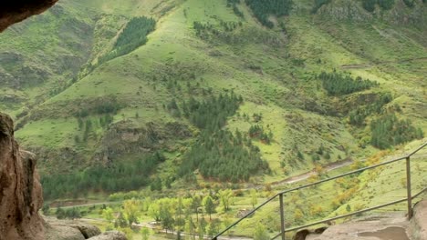 Viewto-from-the-hole-cave-Vardzia-cave-monastery.-Complex-carved-in-rock.-Cave-town-in-the-mountains