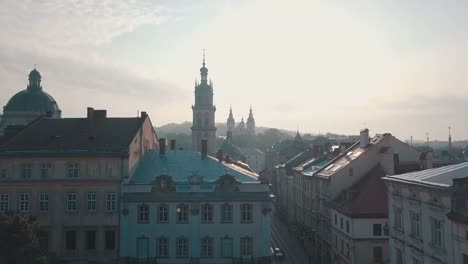 LVOV,-UKRAINE.-Panorama-of-the-ancient-city.-The-roofs-of-old-buildings.-Aerial-view