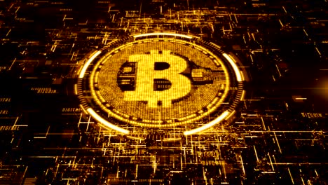 Cryptocurrency-de-Bitcoin-en-el-ciberespacio-digital