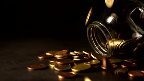 Drop-gold-coins-in-the-form-of-Slow-Motion-Concept