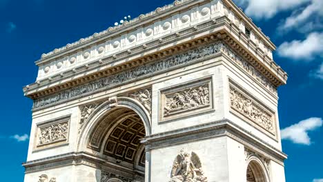 Top-of-the-Arc-de-Triomphe-Triumphal-Arch-of-the-Star-timelapse-is-one-of-the-most-famous-monuments-in-Paris