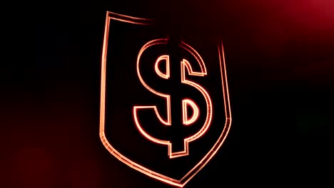 dollar-sign-in-emblem-of-shield.-Finance-background-of-luminous-particles.-3D-seamless-animation-with-depth-of-field,-bokeh-and-copy-space-for-your-text.1