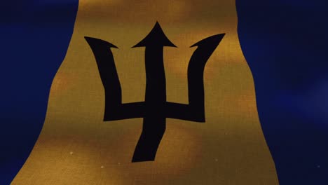 Barbados-Nationalflagge---winken