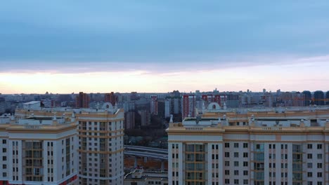 Aerial-video-in-Moscow-on-Mosfilmovskaya-street.