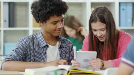 Two-Pupils-Using-Tablet