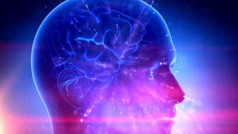 Human-brain-medical-cyber-background