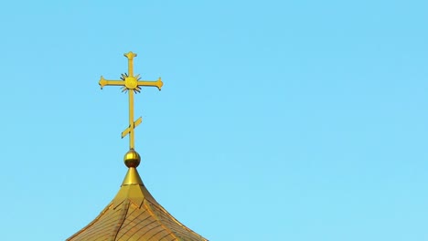 The-cross-on-the-dome-of-an-Orthodox-church