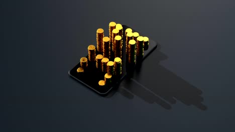 Animación-de-dinero-Bitcoin---animación-3D