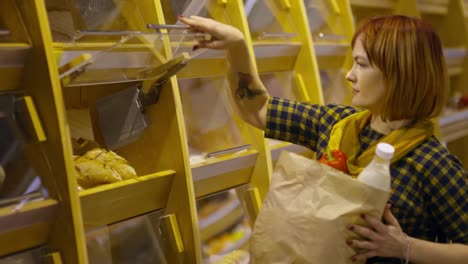 Paraplegic-Woman-Buying-Bread-in-Supermarket