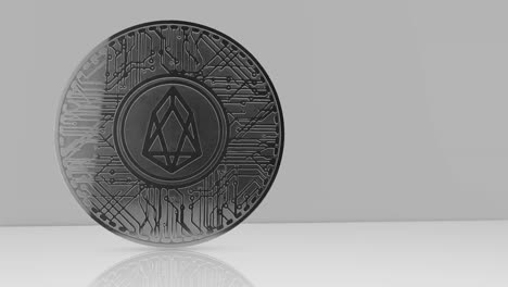 EOS-(EOS)-Münze-Blockchain-kryptowährung-Altcoin-3D-Render