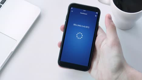 Bitcoin-ventas-utilizando-la-aplicación-para-smartphone