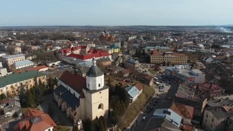 Aerial-View---Small-City-at-Sambor-Ukraine